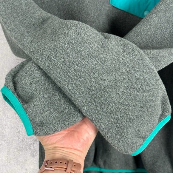 Patagonia T-Snap Synchilla Fleece Grey Blue Size XS Womens Hiking Sweater Top - Picture 5 of 14